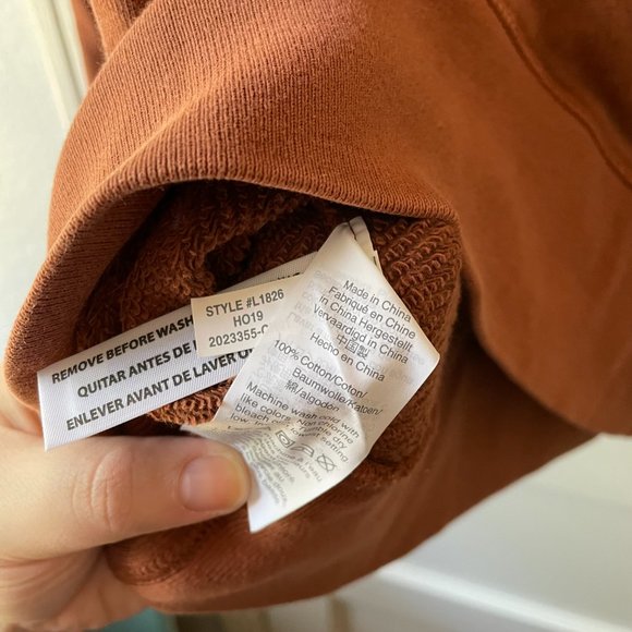 Madewell Garment-Dyed Crewneck Sweatshirt Burnt Umber - Picture 8 of 11